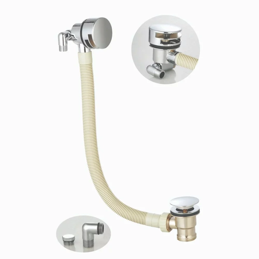 Scudo Chrome Round Bath Filler & Overflow with Waste