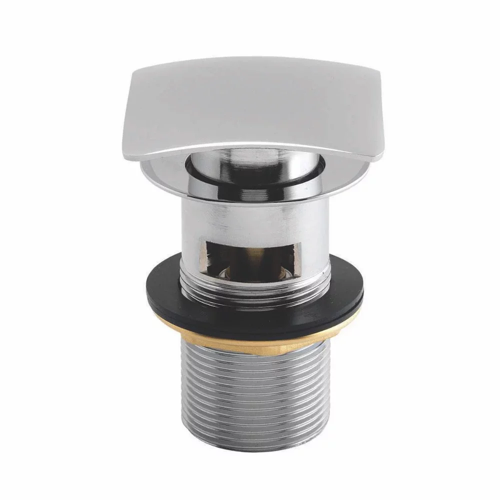 Scudo Square Chrome Dome Slotted Sprung Basin Waste