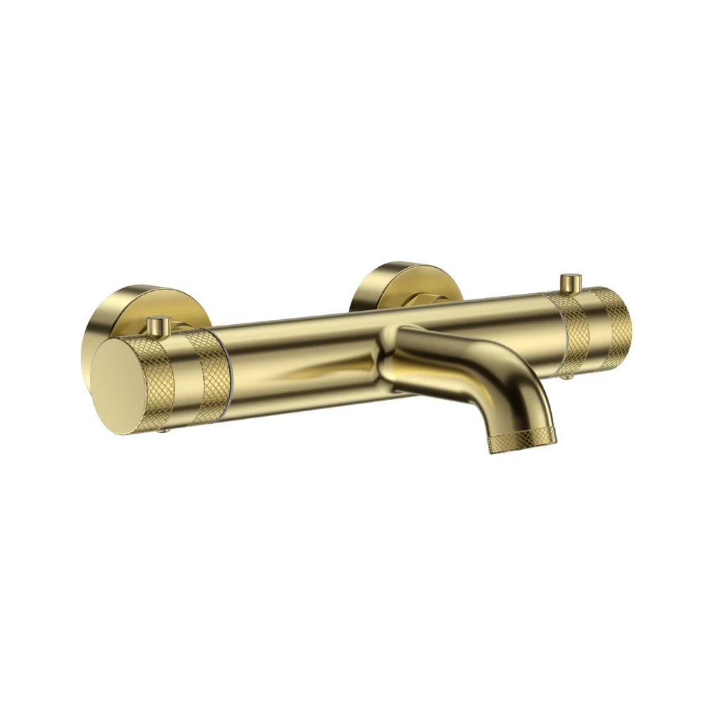 Scudo Core Brushed Brass Wall Mounted Bath Filler