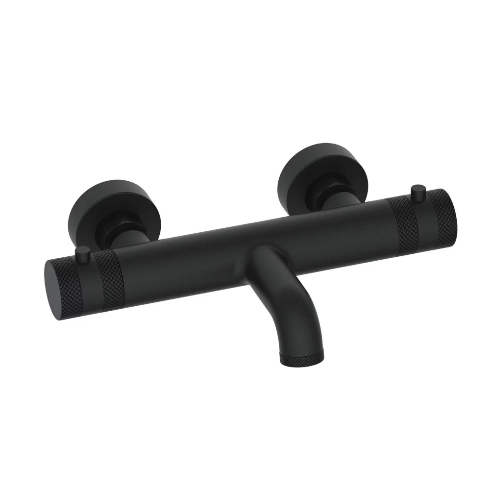 Scudo Core Matt Black Wall Mounted Bath Filler