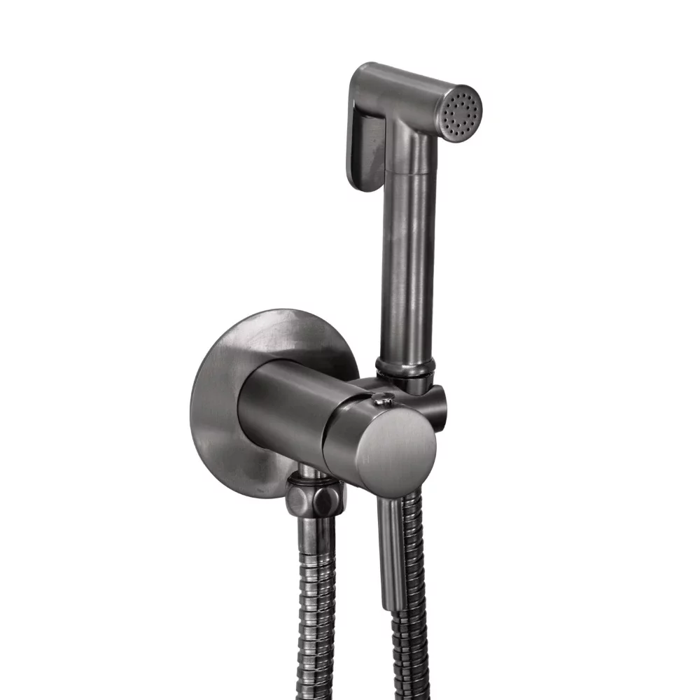Scudo Gunmetal Douche Kit with Outlet Elbow