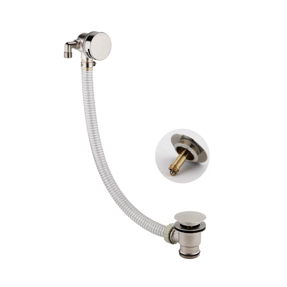 Scudo Gunmetal Round Bath Filler & Overflow with Waste