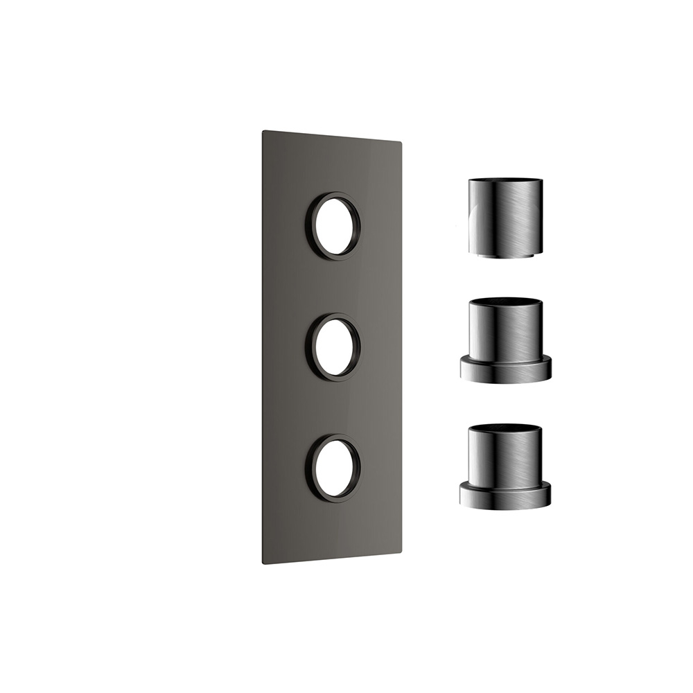 Scudo Gunmetal Triple Concealed Plate with Sleeves