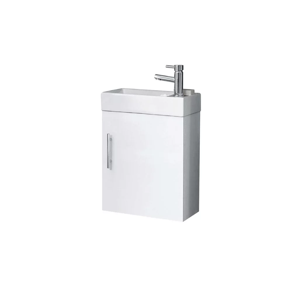 Scudo Lanza Gloss White Wall Hung Cabinet And Basin