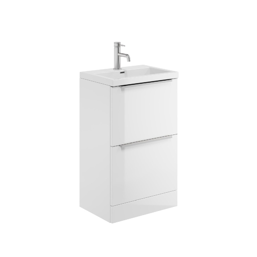 Scudo Muro 500 White Vanity Unit and Basin