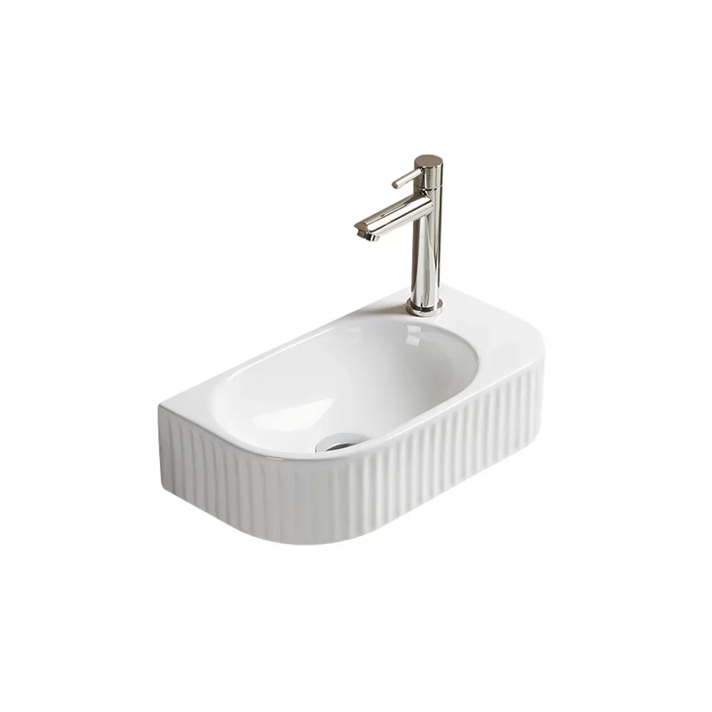 Scudo Rok 400 x 215mm Fluted Cloakroom Basin