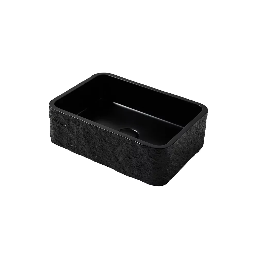 Scudo Rok Black 406 x 286mm Rectangular Basin