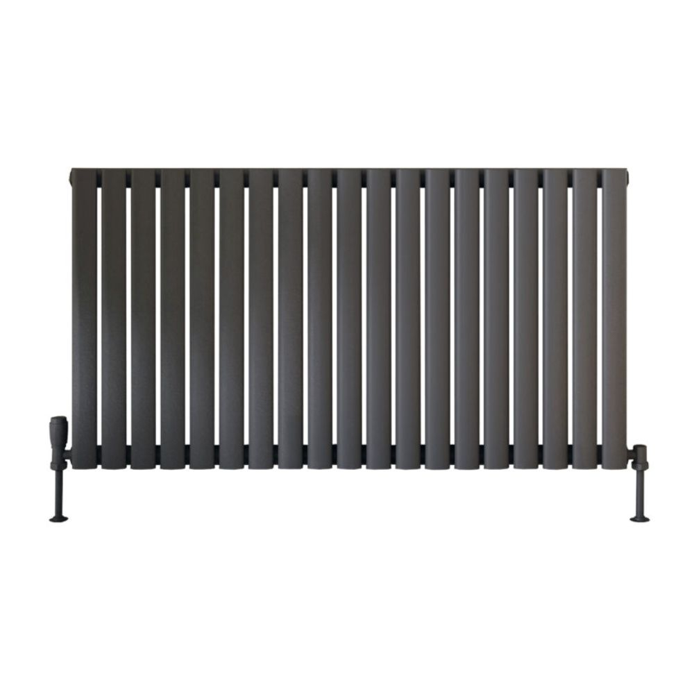 Scudo Apex 600 x 1121mm Anthracite Horizontal Designer Radiator