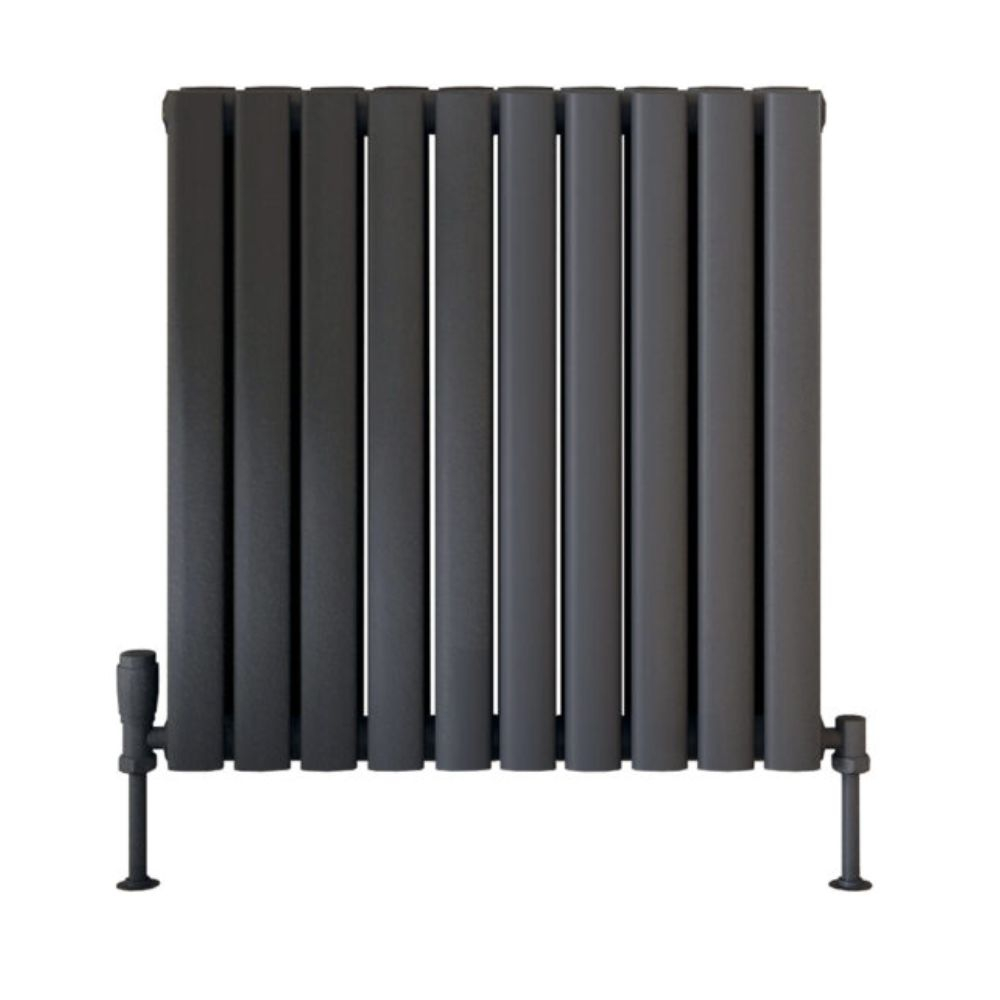 Scudo Apex 600 x 590mm Anthracite Horizontal Double Designer Radiator