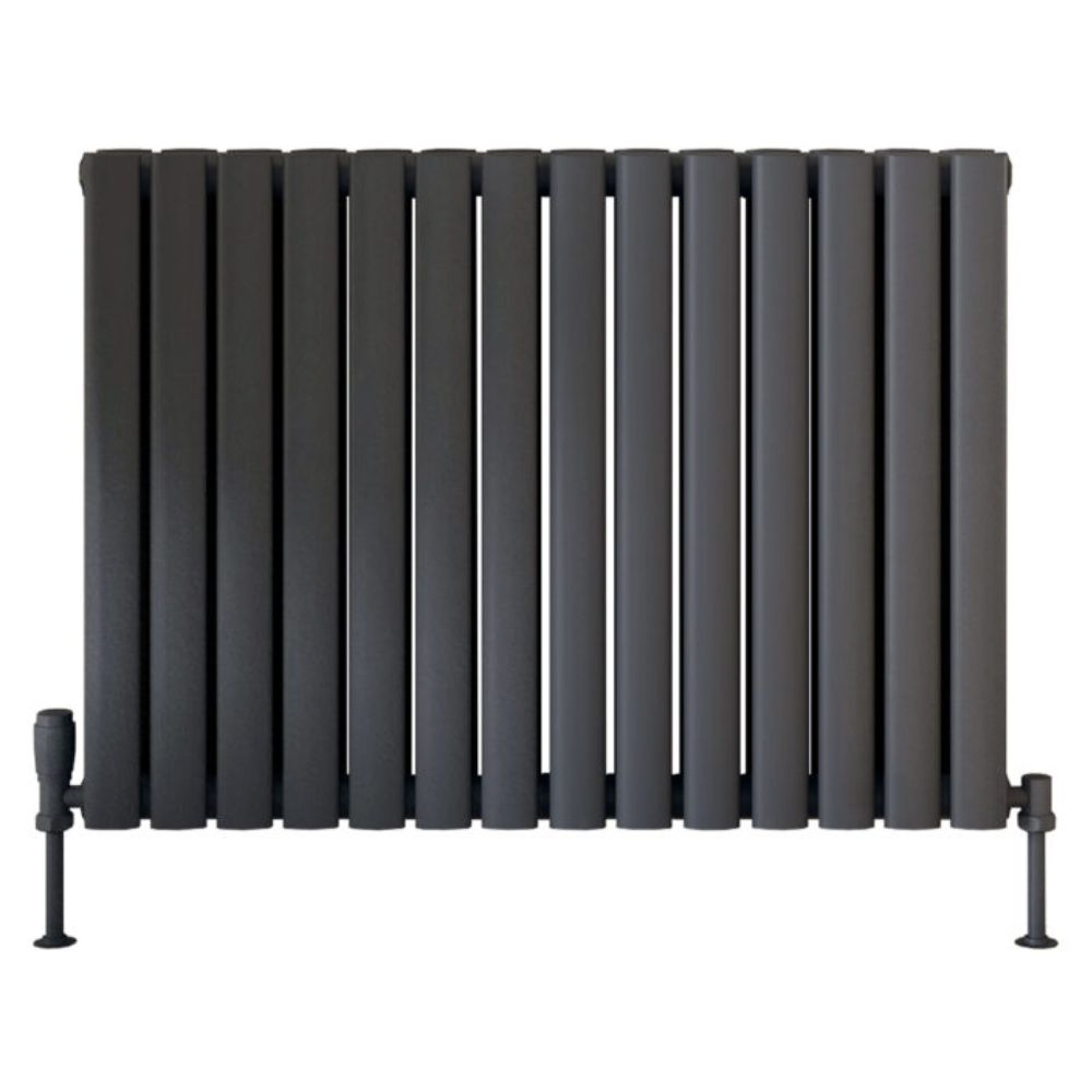 Scudo Apex 600 x 826mm Anthracite Horizontal Double Designer Radiator