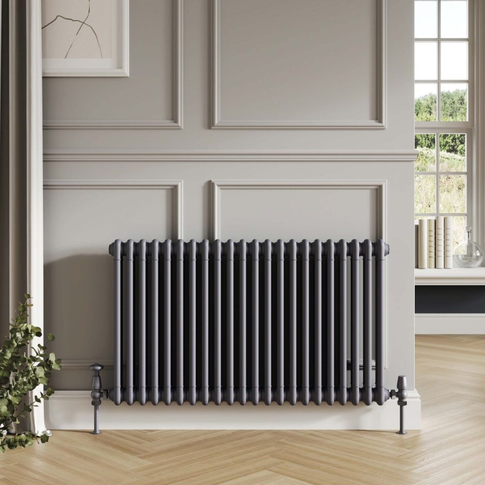 Scudo 2 Column 600 x 830mm Anthracite Horizontal Designer Radiator