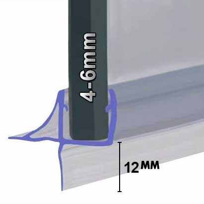 Replacement Shower Seal Suitable for 4-6mm Glass - Gaps upto 12mm - Euroshowers