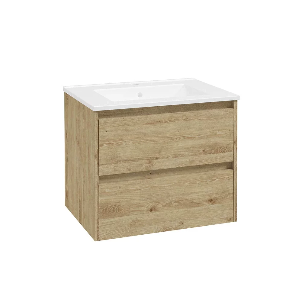 SELECT Source Oak 600mm Wall Hung Vanity Unit