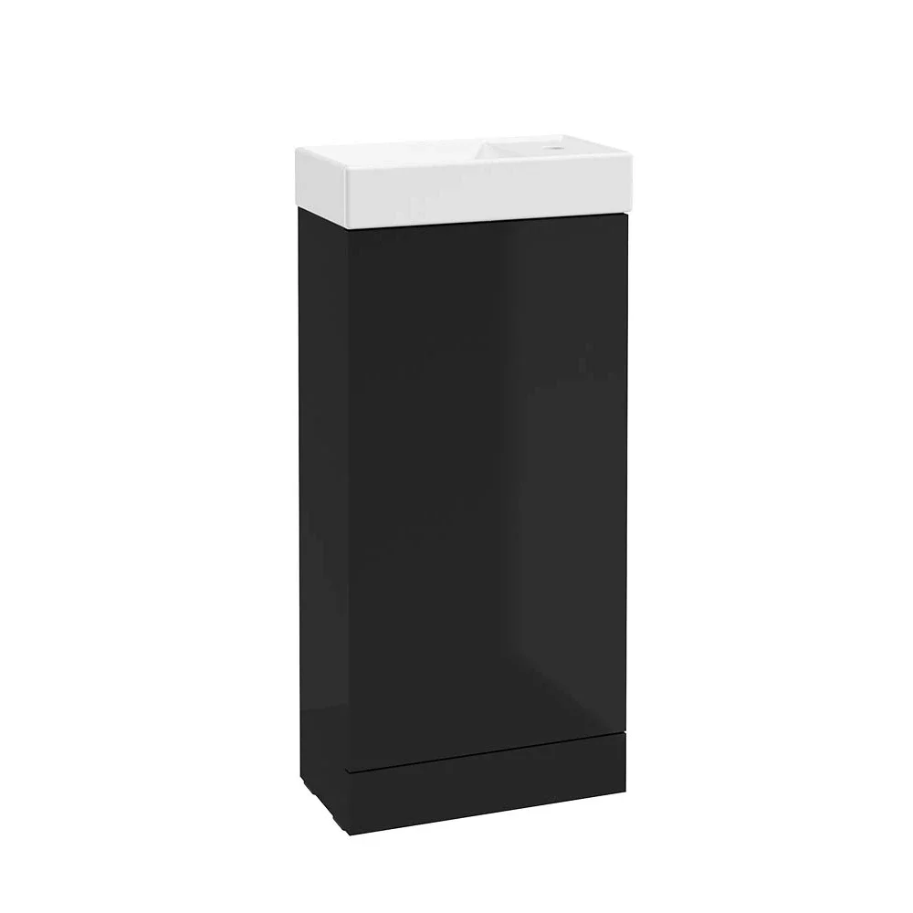 SELECT Strata Black 860mm Cloakroom Basin Vanity Unit