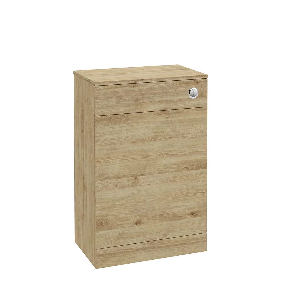 SELECT Strata Oak 500mm WC Unit, Cistern and Chrome Flush Button