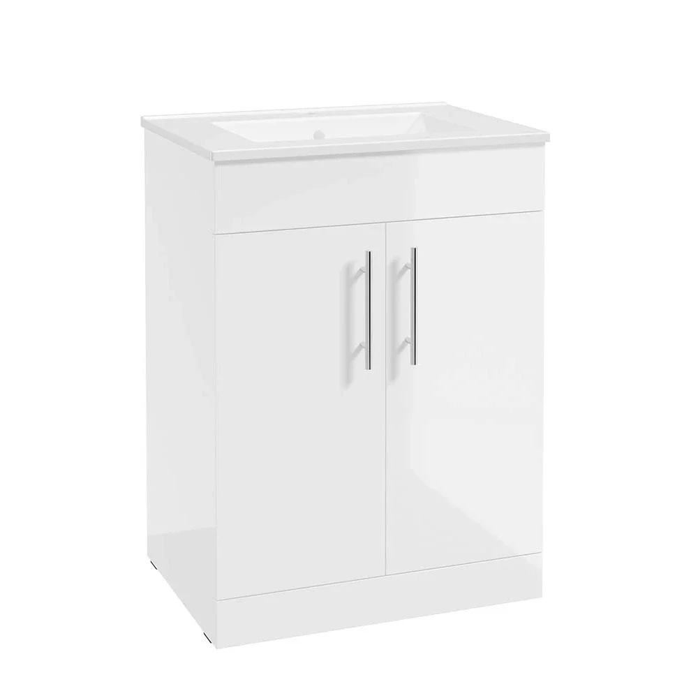 SELECT Strata White 600mm Floor Standing Vanity Unit