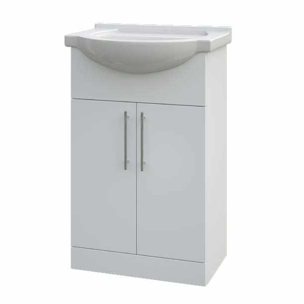 Frontline Cabinet & Basin Unit 550mm Gloss White