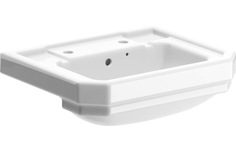 Shetland 500 x 450mm 2 Tap Hole Semi Recessed Basin