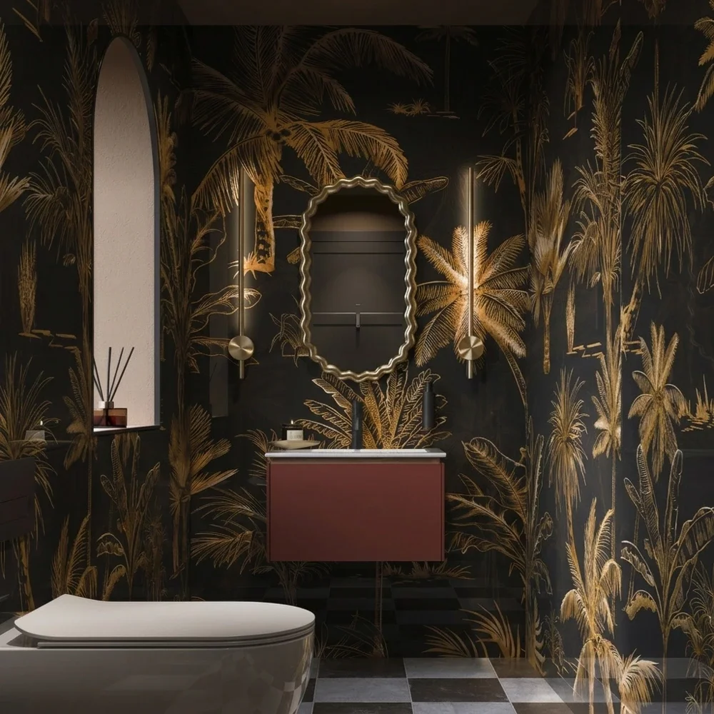 Tropical Palm Blossom Showerwall Acrylic Wall Panels