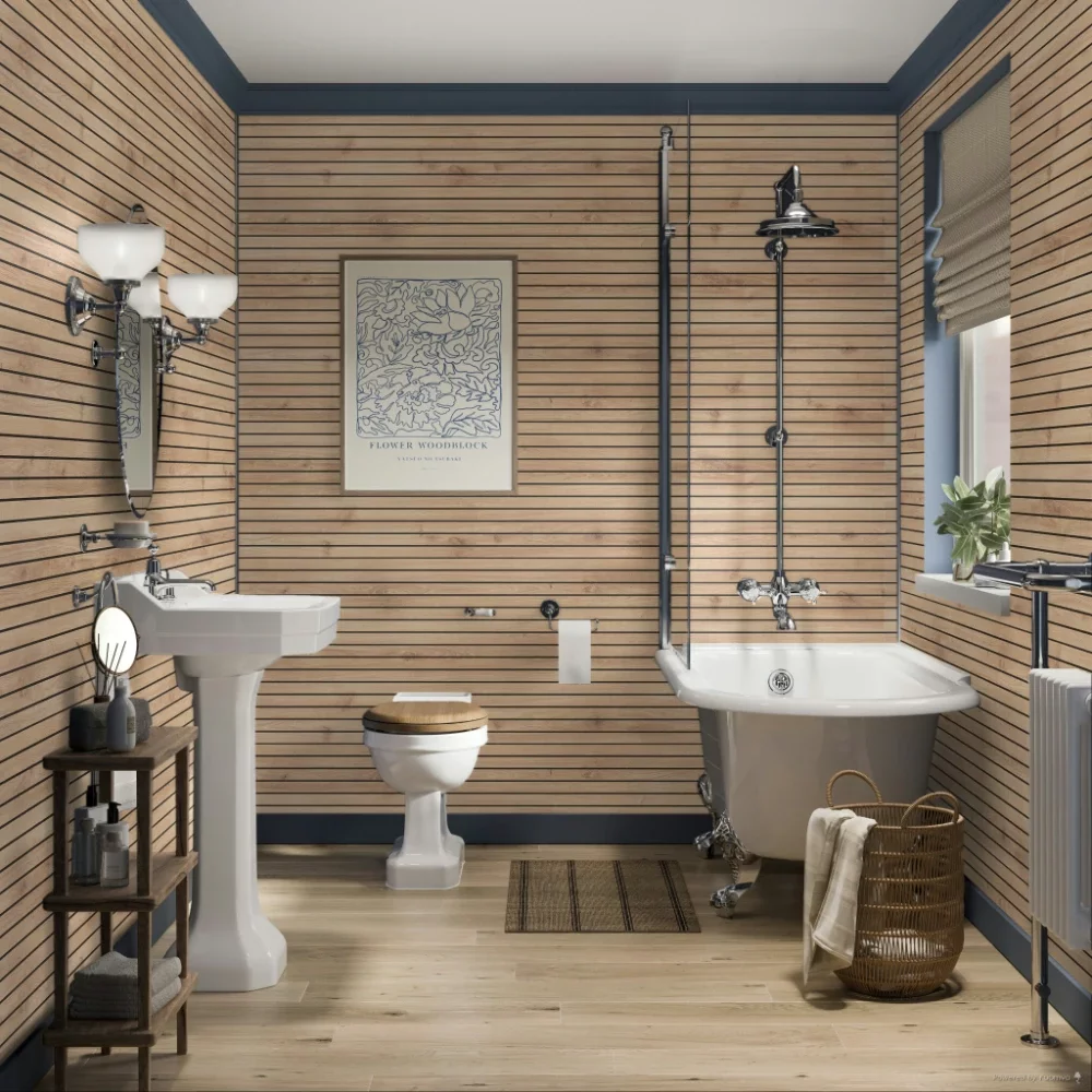Showerwall Arcade Oak Slat Wall Laminate Panels