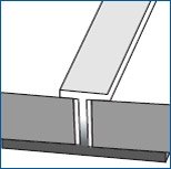 Showerwall Panel Joining Strip "H" Extrusion Profile