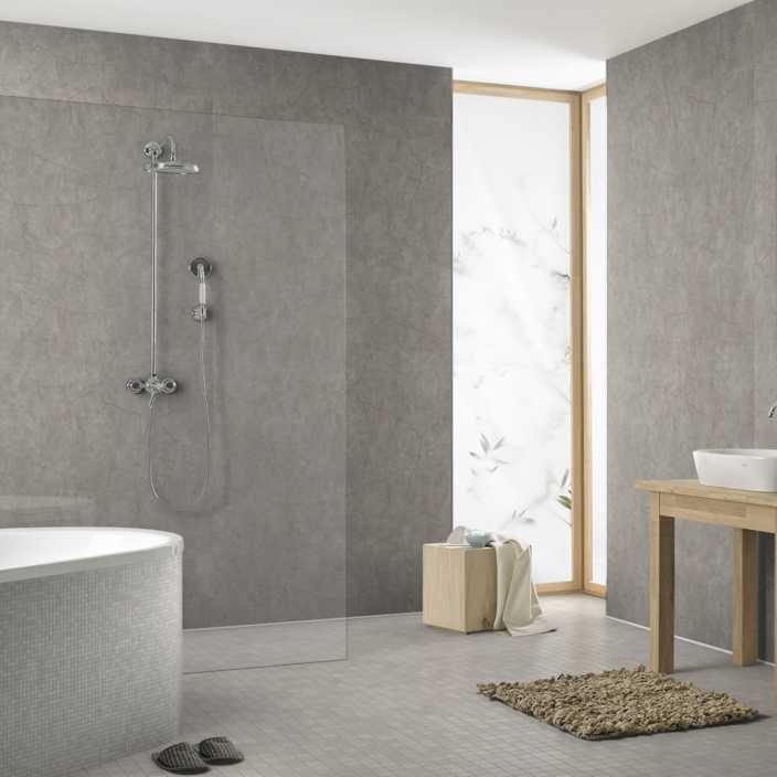 Silver Slate Matt Showerwall Laminate Panels
