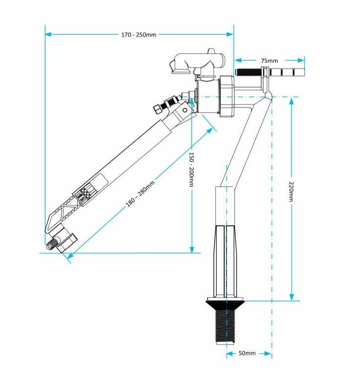 SKY110 Viva Skylo Offset Bottom Entry Ball Valve Replacement Toilet