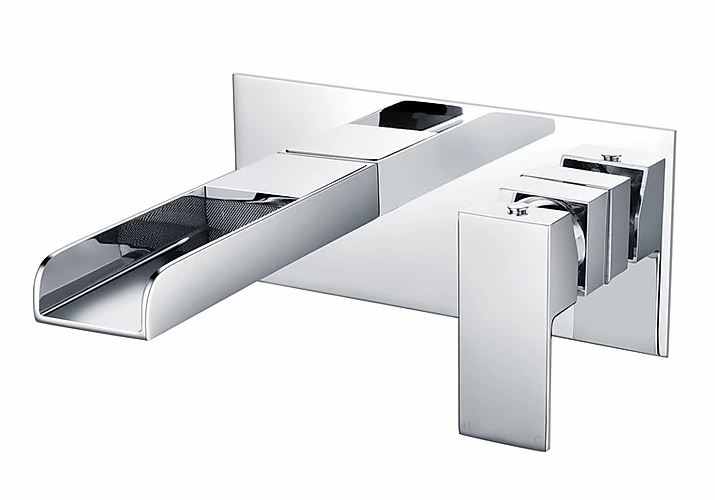 Niagara Soho Chrome Waterfall Wall Mounted Basin Mixer Tap