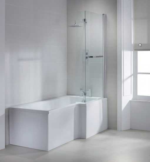Shower Bath L Shaped Complete Suite