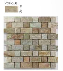 Abacus Direct Stone Natural Brick Mosaic Tile - 305 x 305cm - Box 11 Tiles