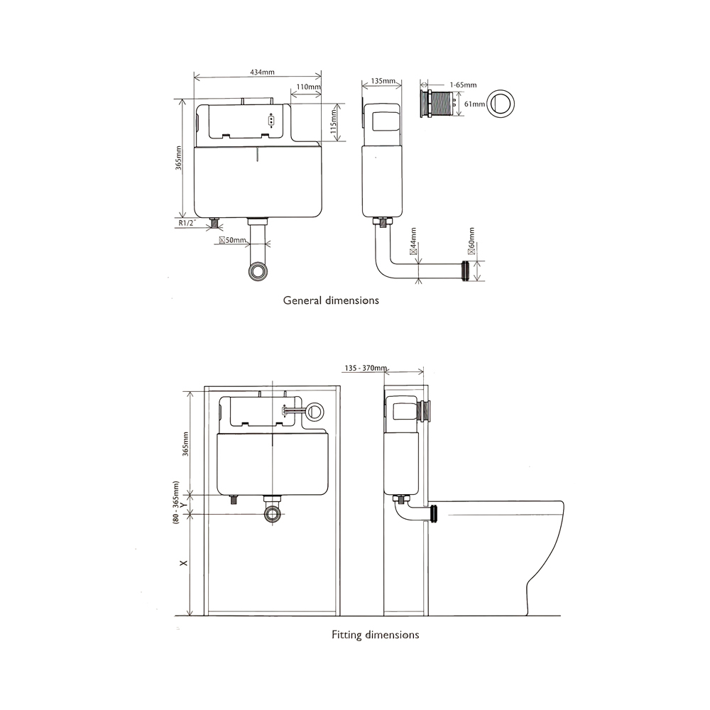 Tavistock Vortex Concealed Cistern VOR790 - Torrent Cistern Concealed ...