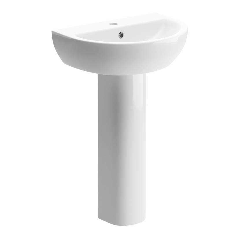 Termond 550 x 400mm 1 Tap Hole Basin & Full Pedestal