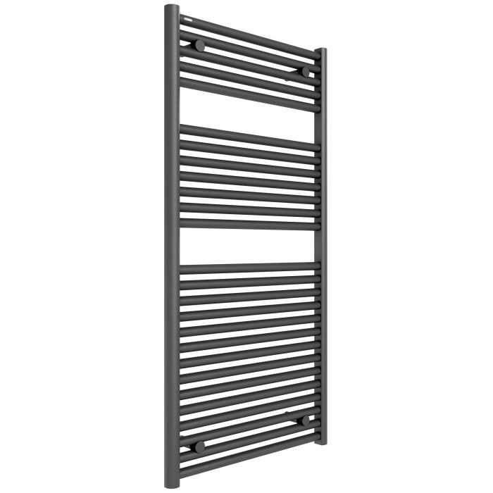 Hugo2 1212 x 600mm Electric Towel Radiator - Anthracite - High Heat Output - Tissino