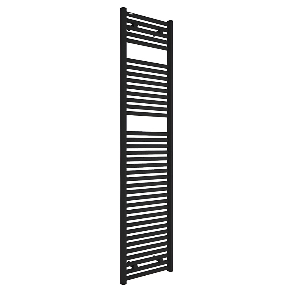 Tissino Hugo2 1652 x 400mm Matt Black Towel Radiator - High BTU Output