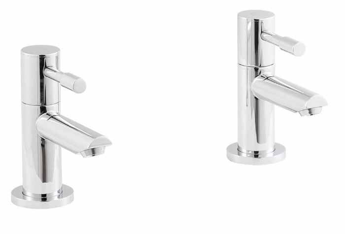 Nuie Series 2 Basin Pillar Taps - Chrome