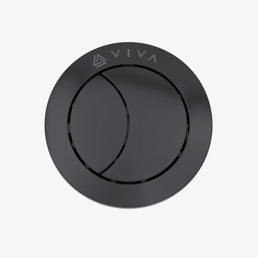 Viva Sanitary Universal Matt Black Toilet Flush Button