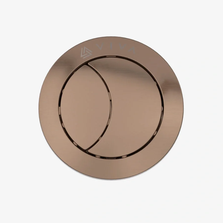 Viva Sanitary Universal Brushed Copper Toilet Flush Button
