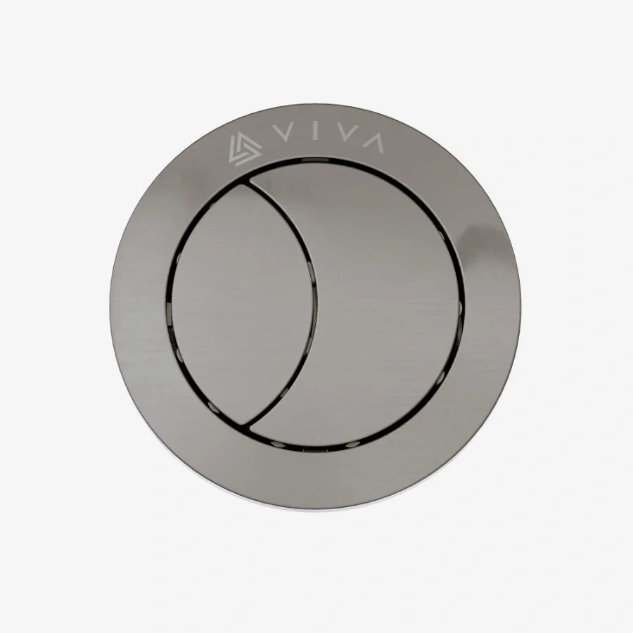Viva Sanitary Universal Brushed Nickel Toilet Flush Button