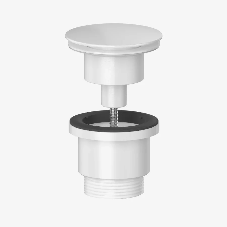 Viva Sanitary White Universal Sprung Clicker Basin Waste