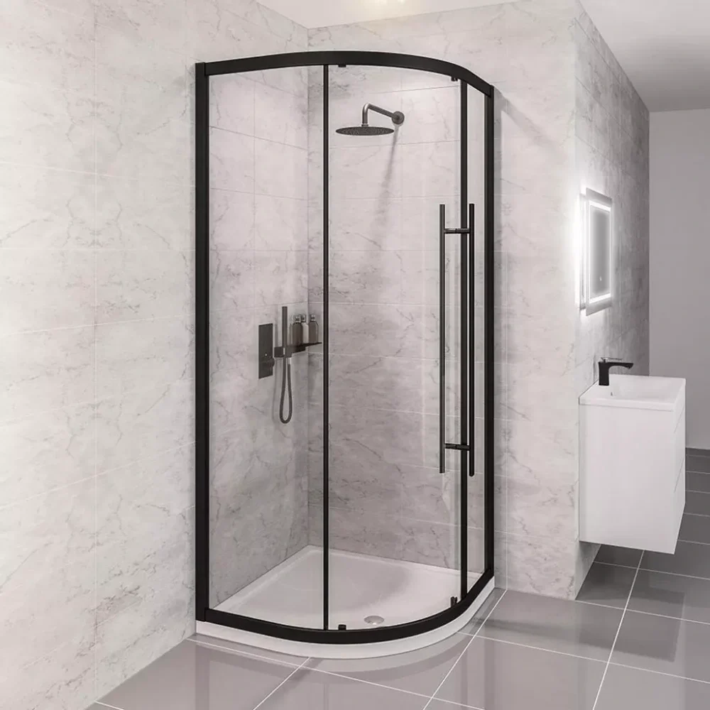 Vantage 2000 Matt Black 900 x 900mm Quadrant Shower Enclosure