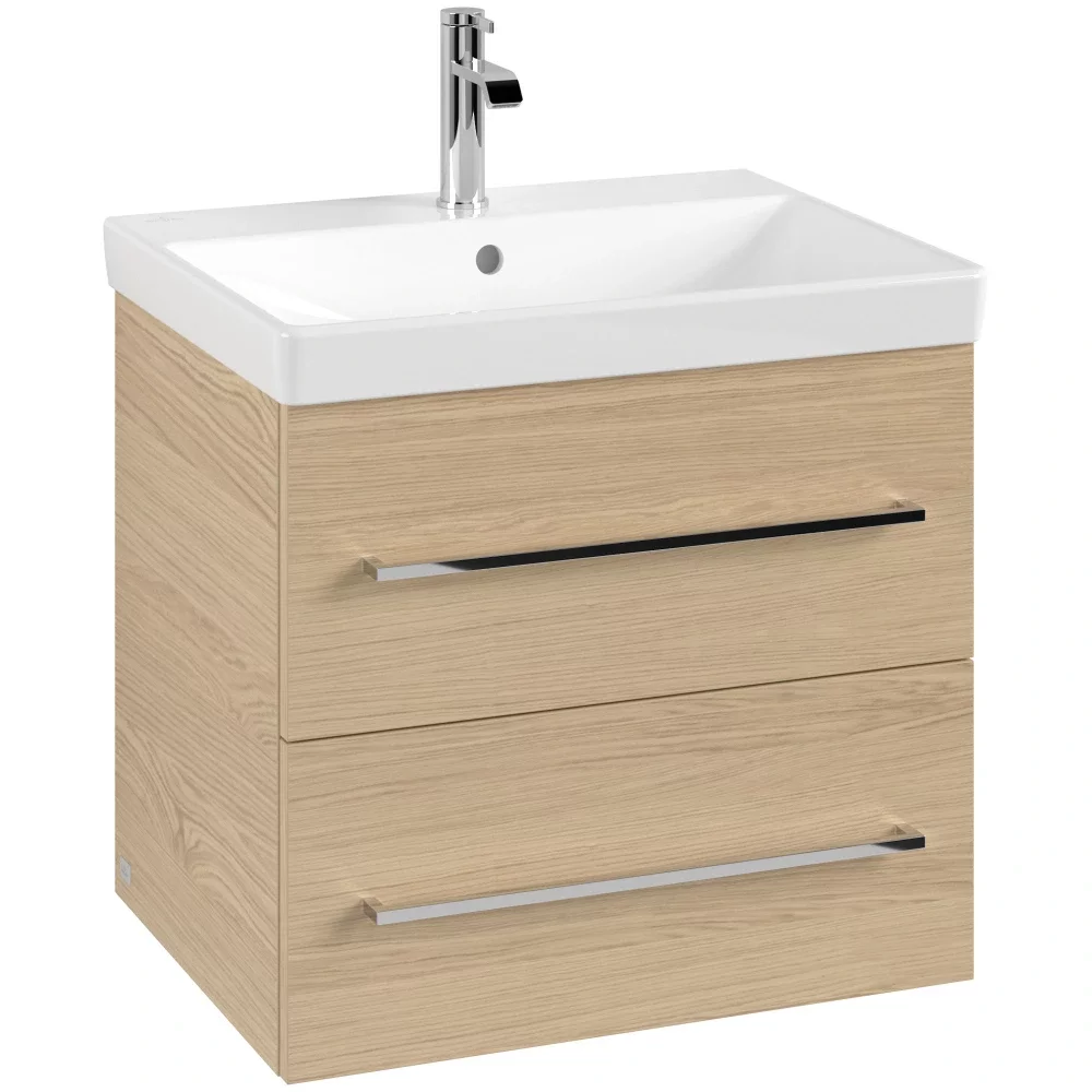 Villeroy & Boch Avento 580mm Nordic Oak Bathroom Vanity Unit & Basin
