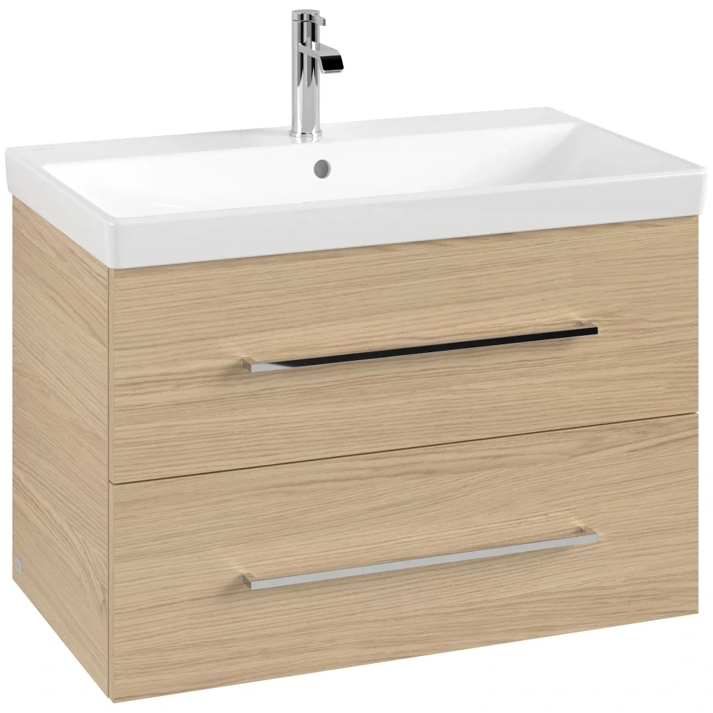 Villeroy & Boch Avento 780mm Nordic Oak Bathroom Vanity Unit & Basin