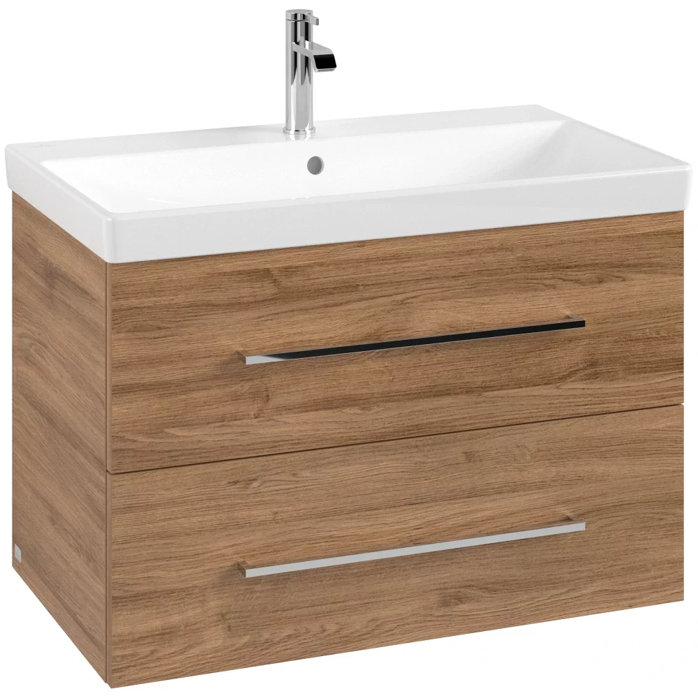 Villeroy & Boch Avento 780mm Oak Kansas Bathroom Vanity Unit & Basin