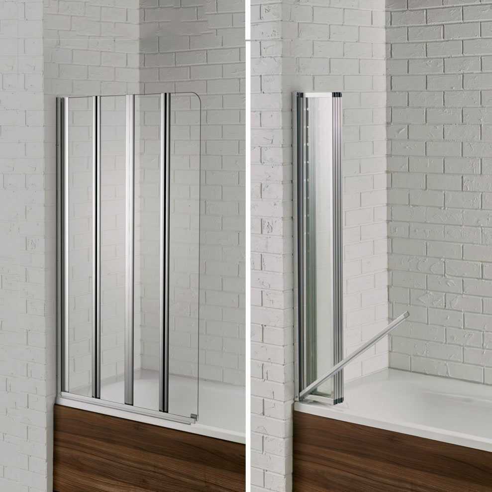 Aquadart Swiftseal 4 Fold Bath Screen 1400 x 800mm - Left Hand