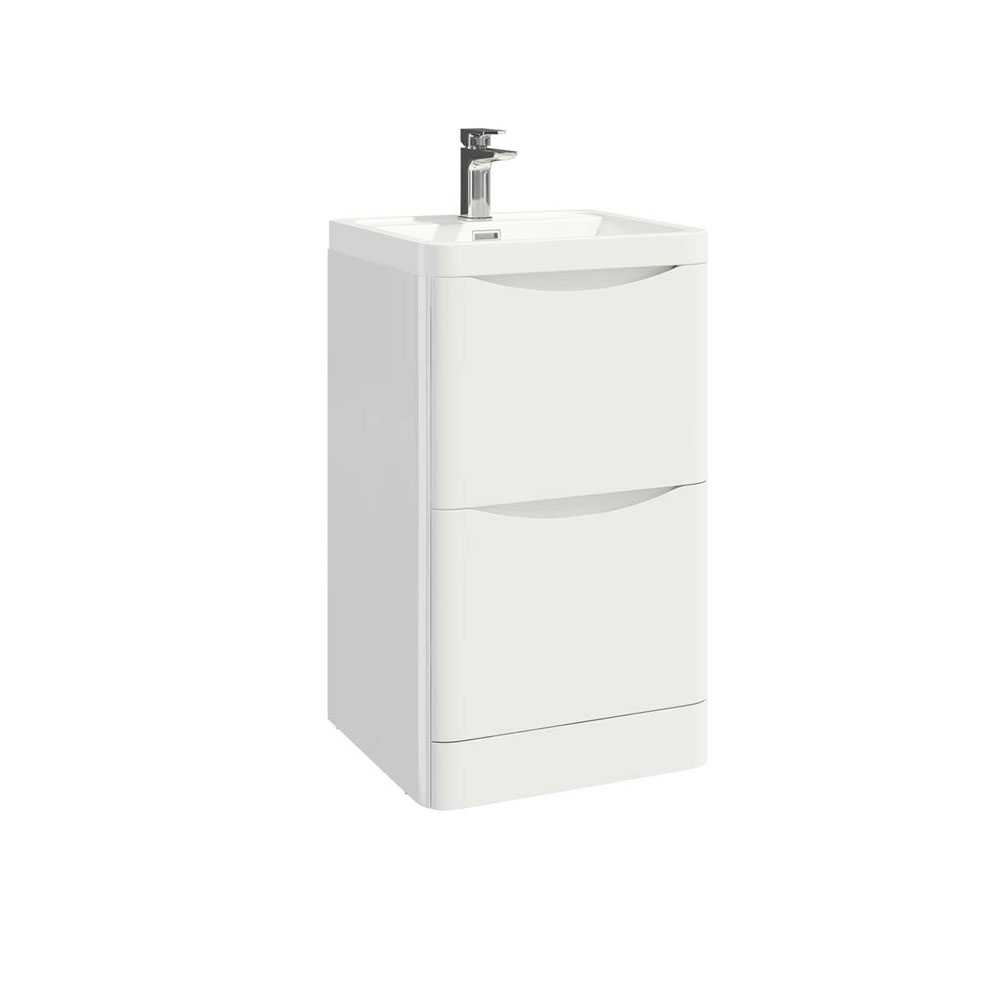 Scudo Bella 500 Gloss White Floor Standing Vanity Unit