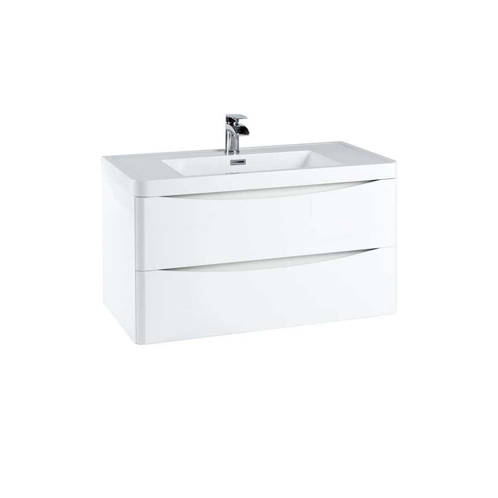 Scudo Bella 900 Gloss White Wall Hung Vanity