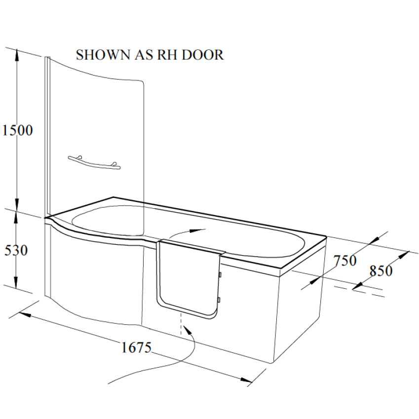 Mantaleda Carnelian Walkin Shower Bath Easy Access Bath Including