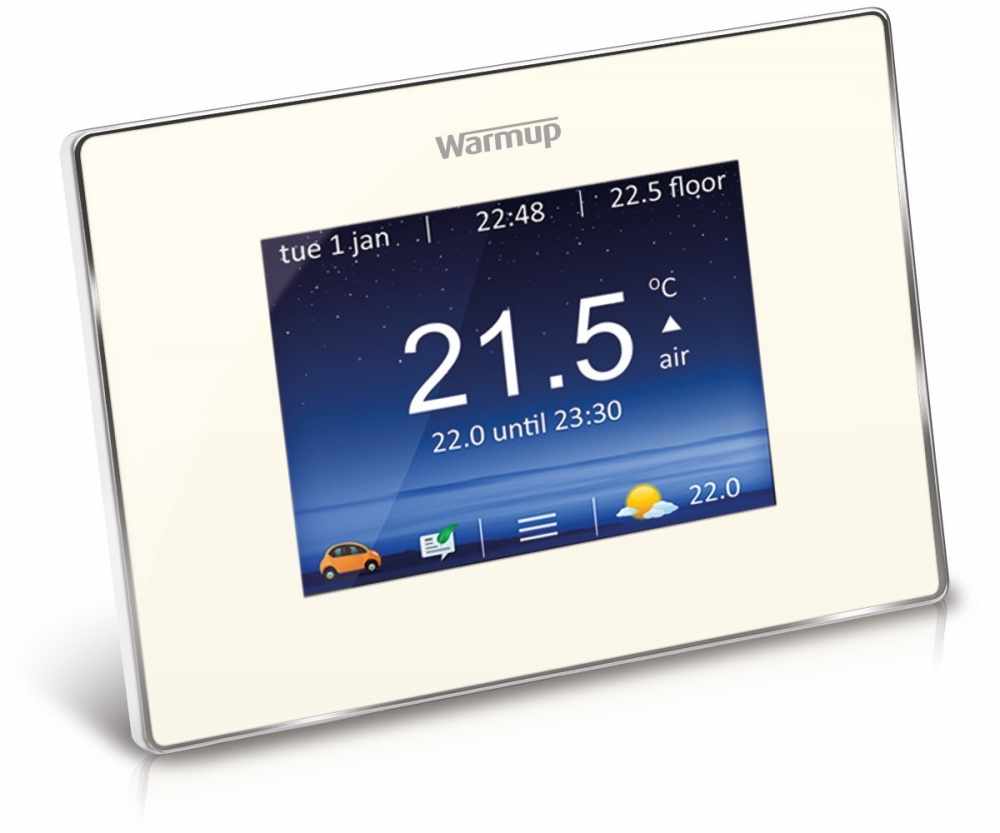 Warmup 4iE Bright Porcelain Smart Underfloor Heating Thermostat
