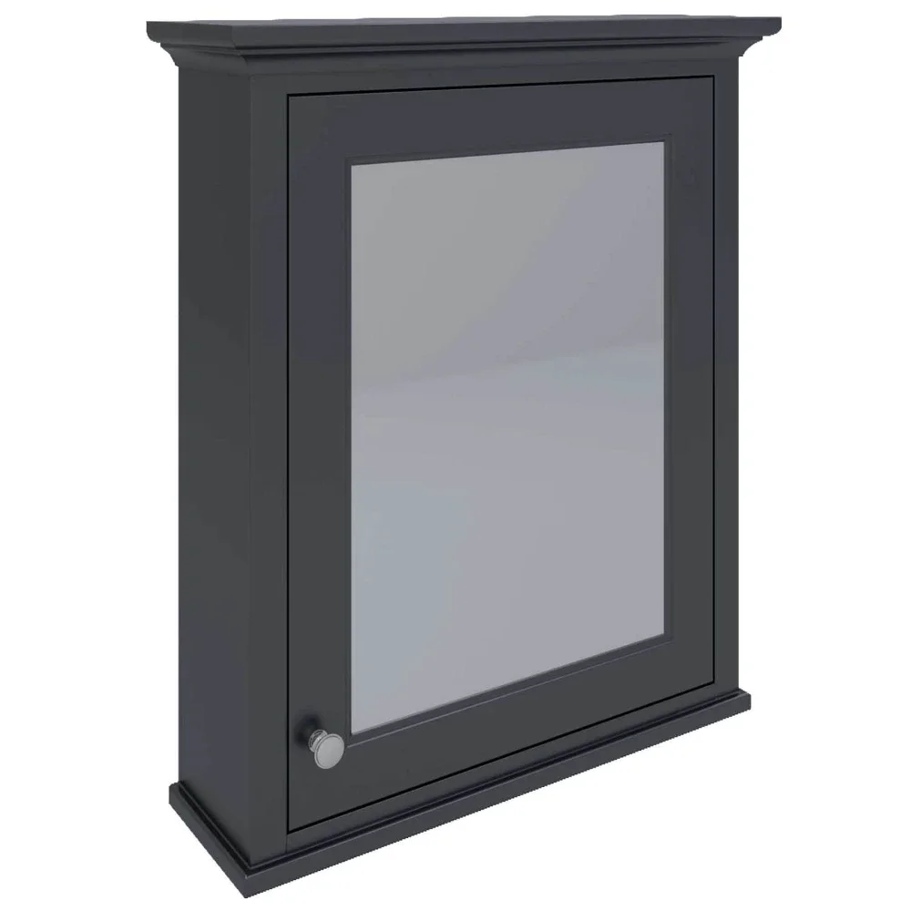 RAK Washington Black Mirrored Cabinet Single Door