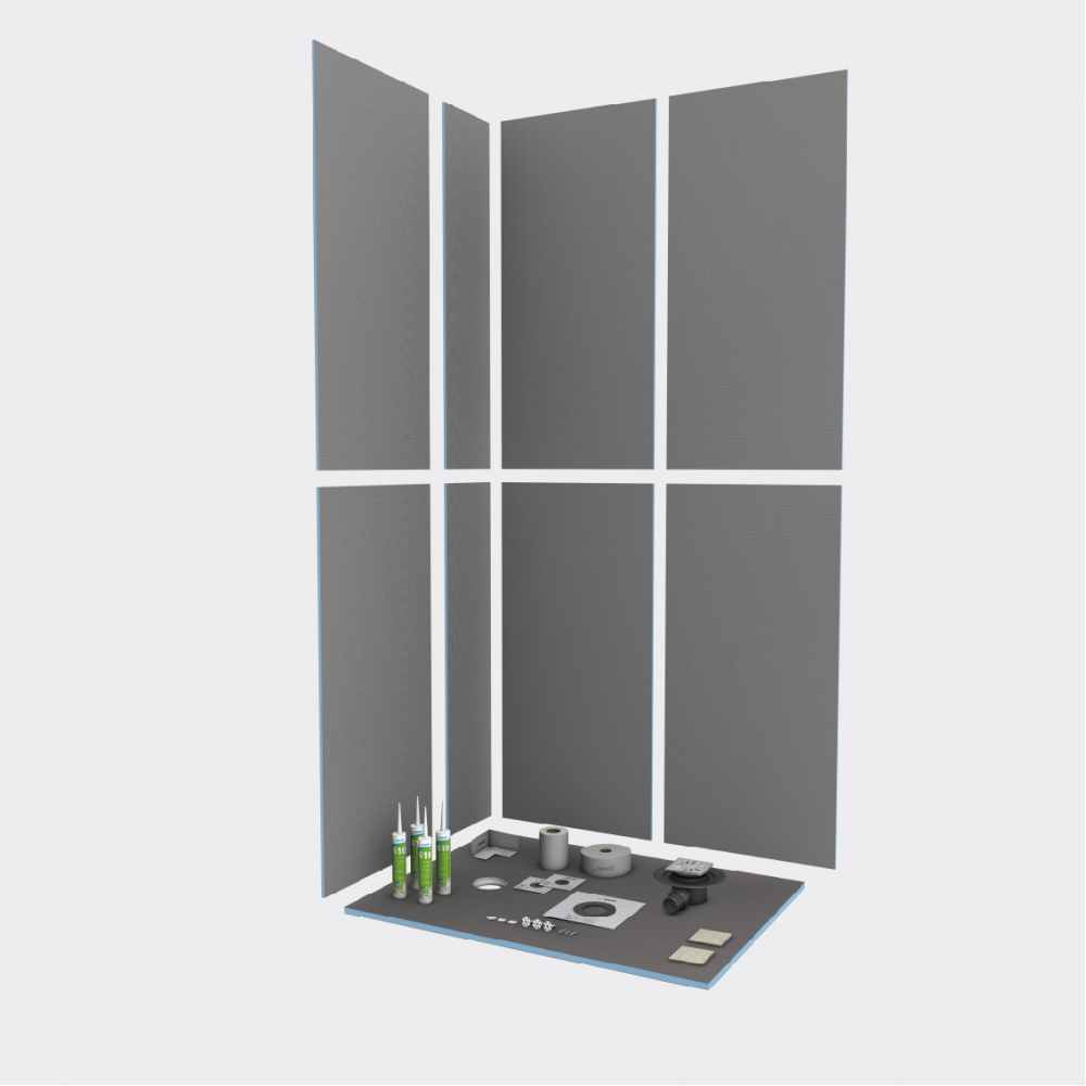 wedi Fundo Ligno Wetroom Shower Kit 1200 x 900 x 20mm , 73737102